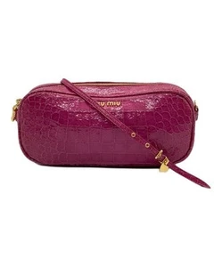miumiu Schultertasche Pochette Krokodilmuster Rosa 5N1477 - Bild 1 von 10