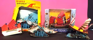 (5) Penn Plax & Hartz CHINESE JUNK SHIPS & SHIPWRECKS Vintage Aquarium Bubblers - Picture 1 of 15