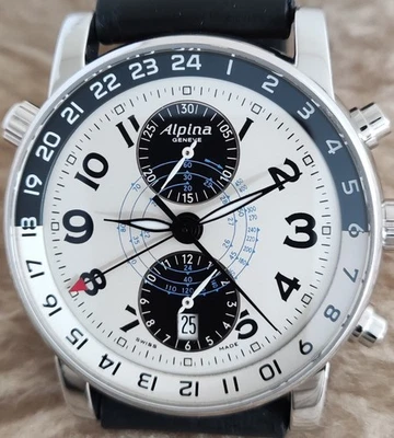 Reloj Alpina Geneve Startimer CRONÓGRAFO GMT AL-750LWB4R16 AUTOMÁTICO 42mm LTD. Foto 1 de 4