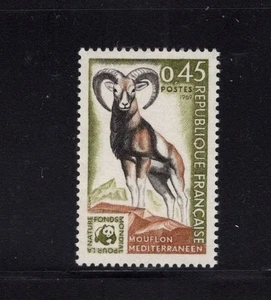 Francia 1969 WWF Muflón Mediterráneo Ovejas Vida Silvestre Protegida MNH SC 1257 - Imagen 1 de 1