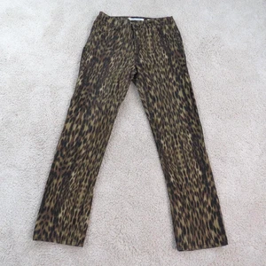 Jones New York Pants Womens 14 Cheetah Animal Print Lexington Straight Jeans - Picture 1 of 10