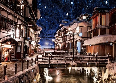 Пазл японский пейзаж заснеженный Ginzan Onsen Yamagata 38x53 500 шт. - Изображение 1 из 4