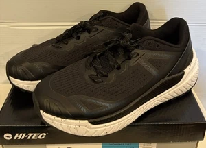 Neu im Karton Hi-Tec Damen-Trailschuh schwarz/weiß/schillernd Größe 10 - Bild 1 von 7