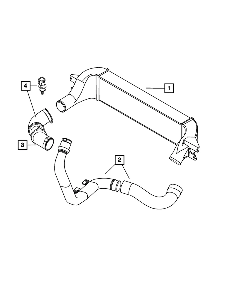 Enfriador de aire de carga Mopar genuino 5278944AD Foto 1 de 1