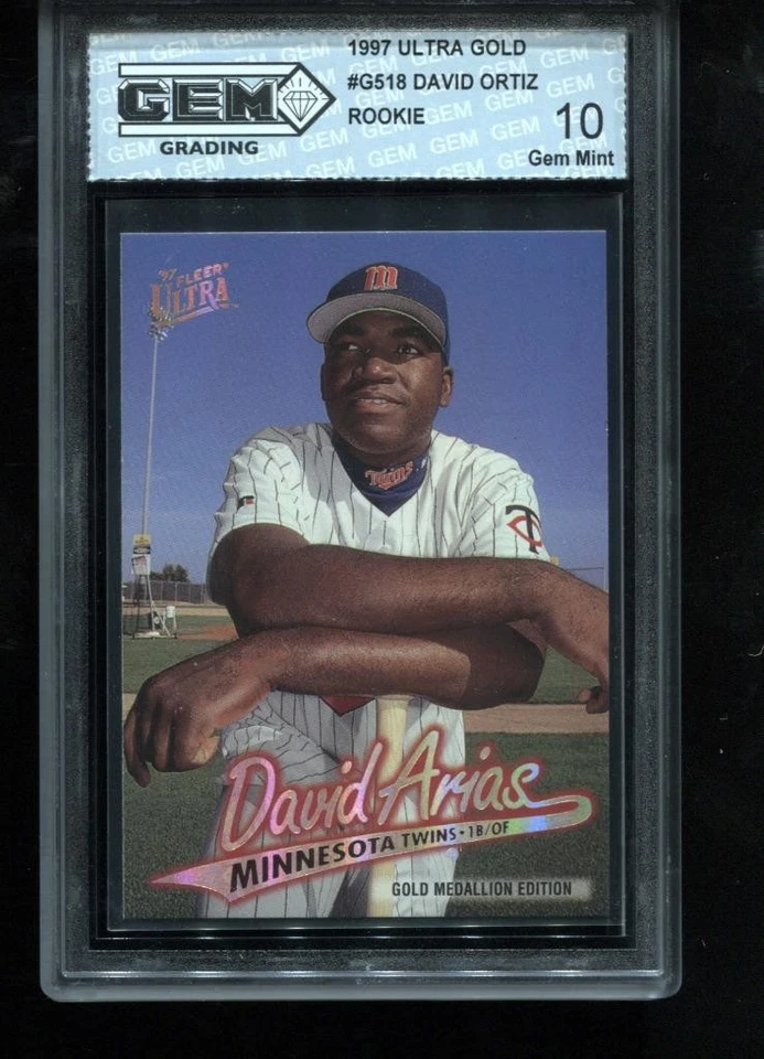 David Ortiz Novato 1997 Fleer Ultra Oro Medallón #518 RC HOF Gemelos GEMA COMO NUEVA 10 Foto 1 de 2