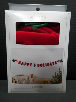 Guirnalda de Navidad con pancarta de fieltro de feliz fiesta Wondershop Target árbol de setas de 6 pies Foto 1 de 3