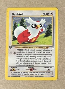 2000 Pokemon Neo Revelation 1. Edition Delibird Holo Karte 5/64 - Bild 1 von 2