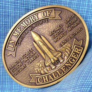 1986 NASA Memorial Belt Buckle # Christa McAuliffe Challenger Vtg G Gunn .GMP101 - Imagen 1 de 10
