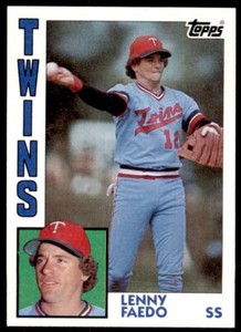 1984 Topps. Lenny Faedo . Minnesota Twins #84