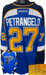 Alex Pietrangelo Signed St Louis Blues Reebok NHL Home Jersey (XL) – Beckett Rev - Picture 1 of 3
