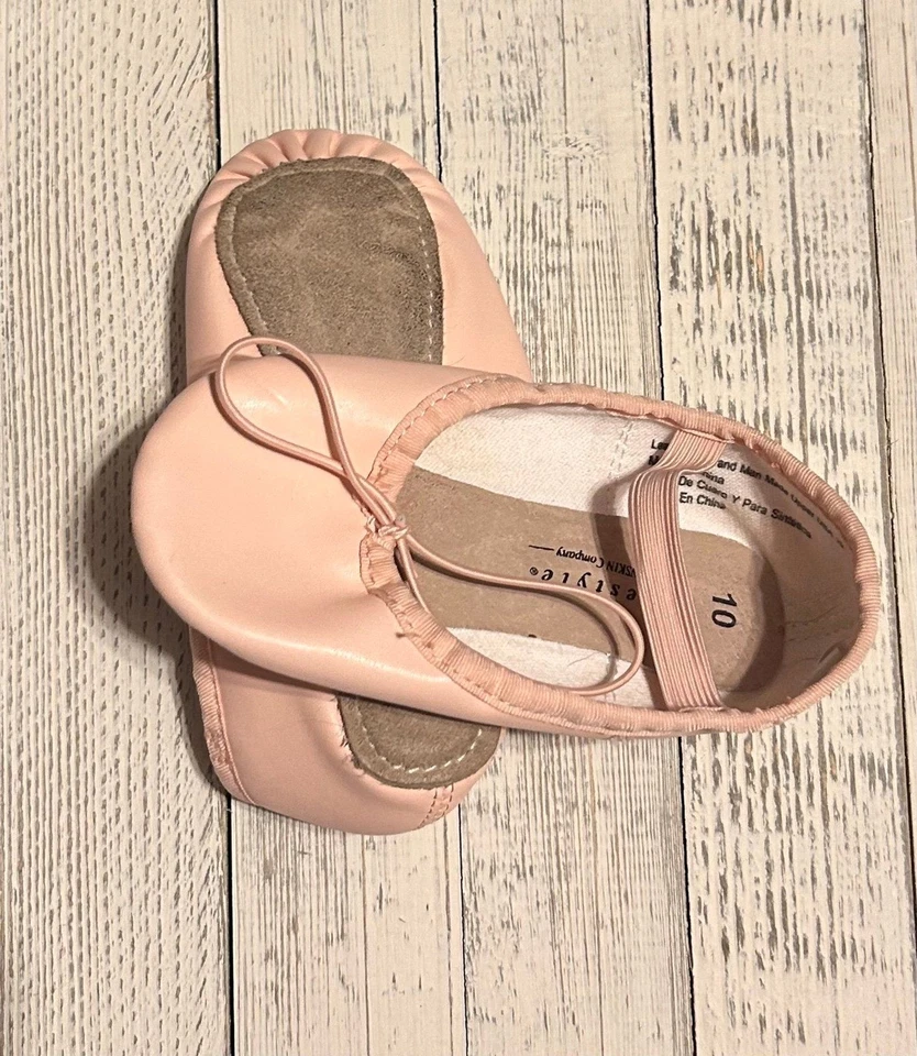 Маленькие девочки балерины тапочки размер 10 розовый балет, танец фристайл danskin  - Изображение 1 из 2