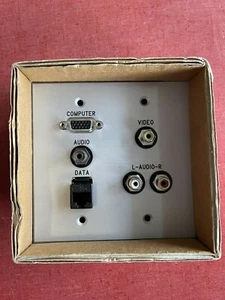 NEW Panel Crafters PC-G2120-E-P-C Wall Plt VGA/3.5mm Audio 3RCA AV, Data 4-1/2" - Photo 1/10