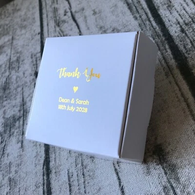 30 white personalized rose gold silver foil wording wedding birthday party favor - image 1 of 4