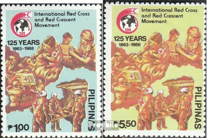 Филиппины 1895-1896 новом/MNH 1988 125 лет Красный Крест - Изображение 1 из 1