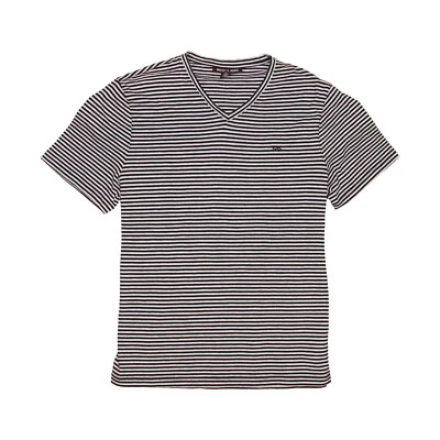 Camiseta para hombre Michael Kors negra a rayas manga corta cuello redondo $70 Foto 1 de 3