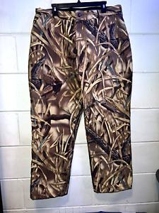 Cabelas Authentic Advantage Wetlands Camo Insulated Brown Hunting Pants SIZE 38