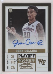 2017 Contenders Draft Picks Playoff Ticket /15 John Collins #76.2 Rookie Auto RC