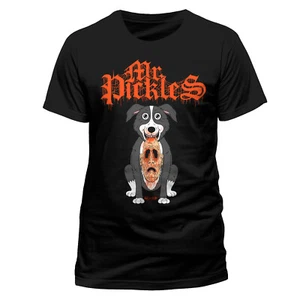 Official Mr Pickles T Shirt Face Black New Small - Picture 1 of 3