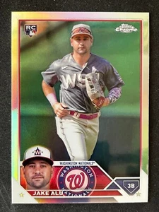 2023 Topps Chrome Update Rookie Refractor Jake Alu Washington Nationals - Picture 1 of 2
