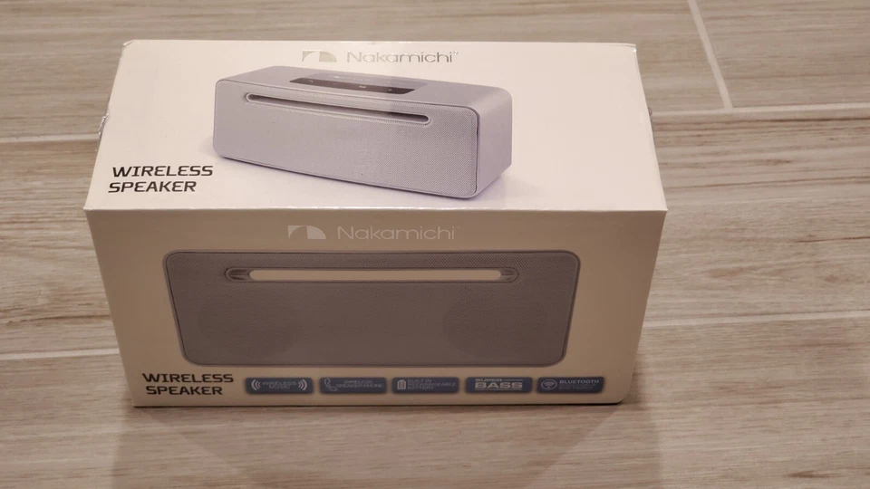 Altavoz inalámbrico Bluetooth 4.0 Nakamichi BTSP80 - plateado mate Foto 1 de 3