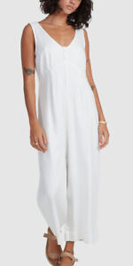 BRAND NEW + TAG BILLABONG WOMENS SIZE 12 LARGE CHIME JUMPSUIT WHITE