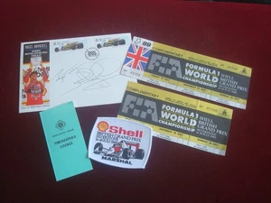 INSIGNIA PARCHE TELA MARISCAL GRAN PREMIO BRITÁNICO 1989 - ENTRADAS - FIRMADO POR MANSELL FDC - Imagen 1 de 5
