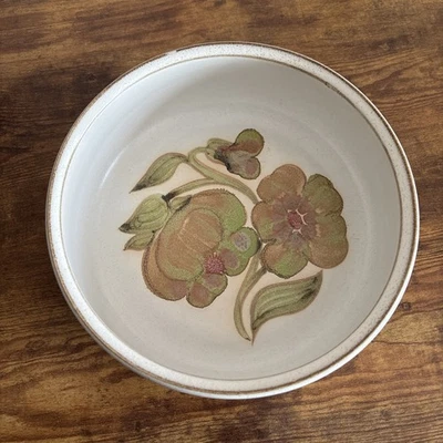 Denby Troubadour Servir Cuenco Frutero Vintage Gres Hecho en Inglaterra Foto 1 de 4