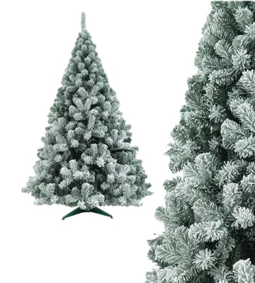 Albero di Natale Folto Verde Innevato 120 cm Artificiale 180 Punte Ø 55 cm Snow - Immagine 1 di 4