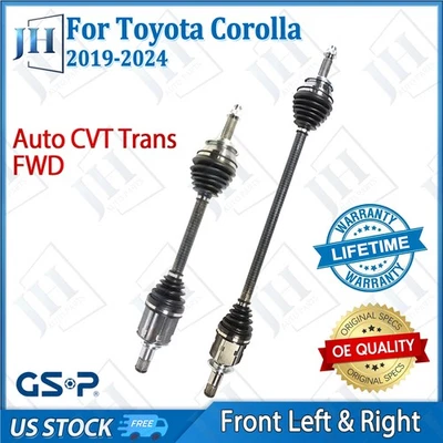 OE Front Pair Left Right CV Axle Shaft Set For 19-24 Toyota Corolla FWD Auto CVT - Image 1 of 4