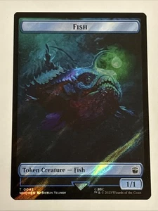 MTG Universes Beyond: Doctor Who Fish/Treasure Token Surge Foil 0042/0060 NM - Picture 1 of 2