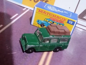 Matchbox Lesney #12 Land Rover Safari with Reproduction Box Green Edition  - Picture 1 of 6