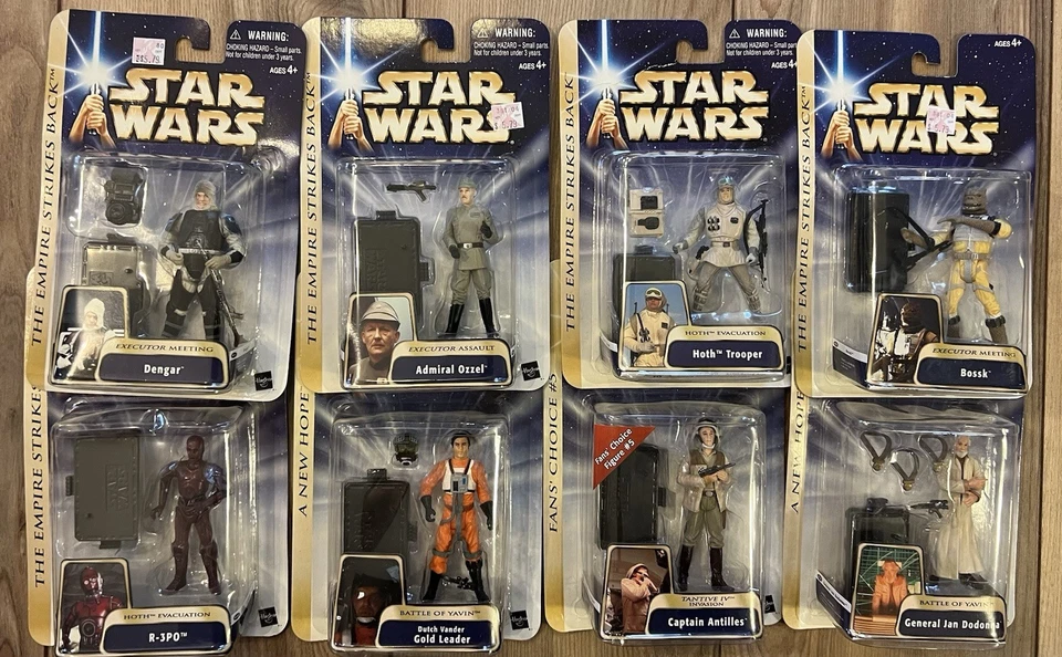 Lote de 8 bonecos colecionáveis Star Wars Saga Collection 2004 novos em folha escolha dos fãs - Imagem 1 de 4