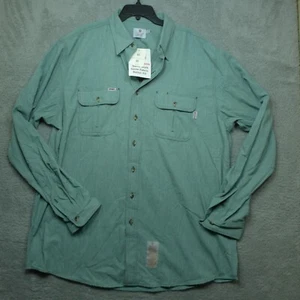 Tyndale Herren FRMC rustikal FR Knopfleiste Arbeitshemd Herren Größe 2XL grün Shirt - Bild 1 von 11