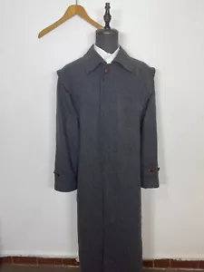 Cappotto uomo vintage Salko tutto pettinato grigio su misura classico soprabito 48R 50R - Foto 1 di 23