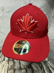 New Era MLB 59Fifty TORONTO BLUE JAYS Baseball Low Profile Red Alt 7 5/8 Hat NEW - Picture 1 of 11