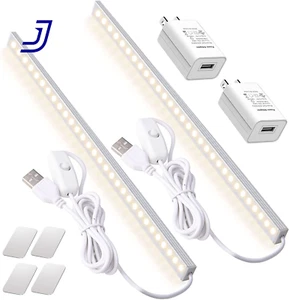 LED under Cabinet Light Bar with USB Powered for Closet Lighting Work 2Pack USA - Picture 1 of 12
