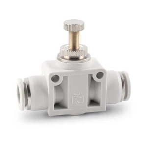 4mm to 12mm Choke Valve Pneumatic Hose Tube T-shape Connectors Fittings Push-in - Picture 1 of 10