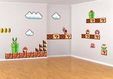 Super Mario Bros Retro 80's Scene Wall Stickers Decal Kids Decor Art DIY WC137