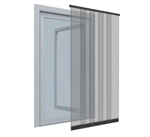 Klemm-Lamellen-Türvorhang proLINE Insektenschutz anthrazit 125x220cm easy life - Bild 1 von 5