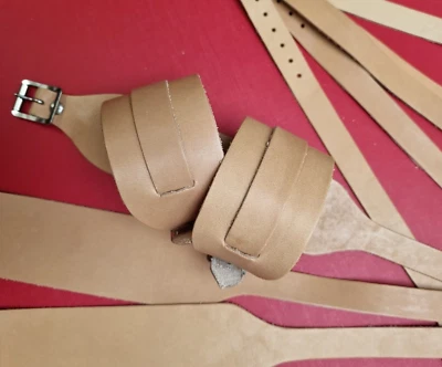 HERITAGE & CO LTD. 10× WEICHE One Strap Hide VEG NATURAL Leather Armbänder Stock Seconds Handmade UK