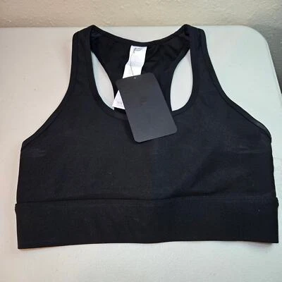 NWT Fabletics On The Go Medium Impact Sports Bra in Black Women's Size XS - Image 1 of 4