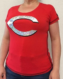 Women's Cincinnati Red Majestic Red T-Shirt - Picture 1 of 1