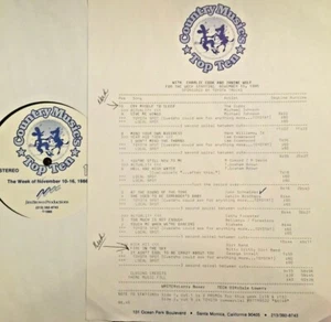RADIO SHOW: TOP 10 11/10/86 INTERVIEWS: CATHY FORESTER, MICHAEL JOHNSON; ALABAMA - Picture 1 of 1