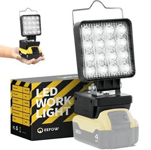 Work LED Light Battery For Portable 18V 20V Cordless Lamp Dewalt 140° Rotate - Picture 1 of 9