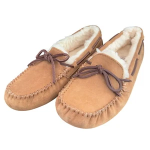 UGG Women's Dakota Chestnut Suede Moccasin Slippers 1107949, Size 8 WORN ONCE - Picture 1 of 9
