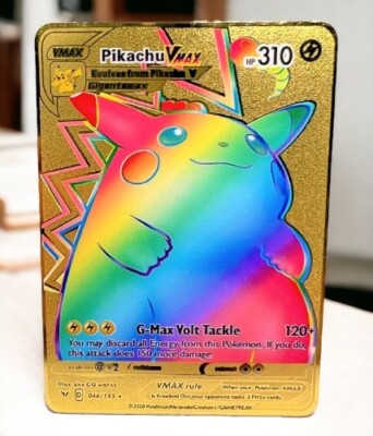Pikachu VMAX Gold Metal Pokémon Card-Collectible Gift Display！NEW