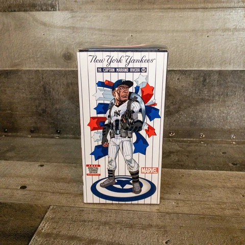 2019 Mariano Rivera Captain America Bobblehead Yankees NY Marvel SGA 7/12/19 New Cover