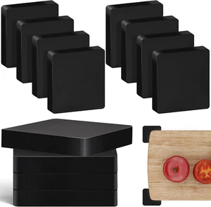 12PCS Non-Slip Cutting Board Feet, Black Anti-Skid Silicone Pads, Countertop Sur - Picture 1 of 12