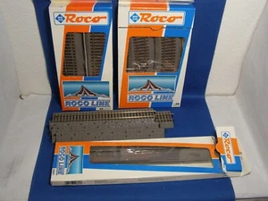 HO Roco Line Track Assortment 42522 6pcs, 42510 8 pcs, 42661 Parts - Picture 1 of 5