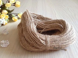 2x100m natural jute twine string scrapbooking craft packaging wedding decoration - Picture 1 of 4